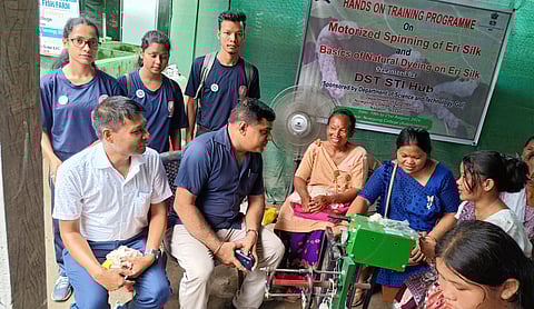 Nowgong College Hosts Three-Day Training on Motorized Spinning and Natural Dyeing of ‘Eri Silk