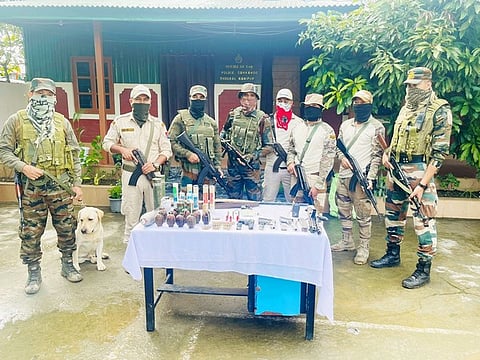 Assam Rifles, Manipur Police recover arms and ammunition from Thoubal