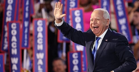 Kamala Harris VP pick Tim Walz accepts nomination at party convention