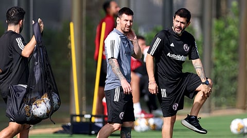 Argentina footballer Lionel Messi returns to practice with Inter Miami as he recovers from ankle injury