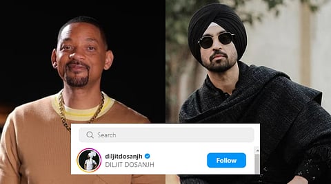 Will Smith starts following Diljit Dosanjh on Instagram, highlighting the Punjabi singer-actor’s growing global appeal