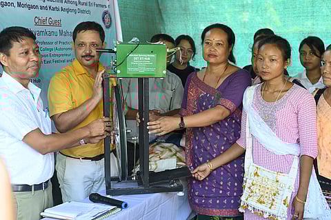 Motorized spinning machines distributed in Nagaon, Morigaon, and Karbi Anglong Districts