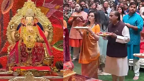 Ganesh Chaturthi: Ambani family offer prayers to Lord Ganpati at Antilia