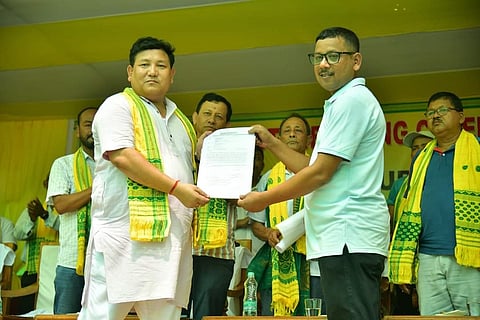 CEM of BTC Pramod Boro laid foundation stone of Bir Chilarai Rural Resource Centre in Chirang district