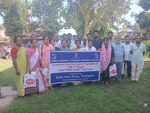 Udalguri District Holds Animal Health Awareness and Vaccination Camp under NADCP