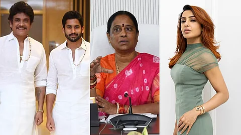 Naga and Samantha controversy Konda Surekha’s insensitive remarks unites Telugu film industry