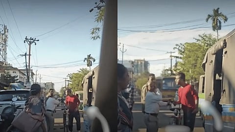 Assam auto driver slaps traffic police