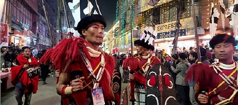 Nagaland Kohima’s vibrant Hornbill carnival parade