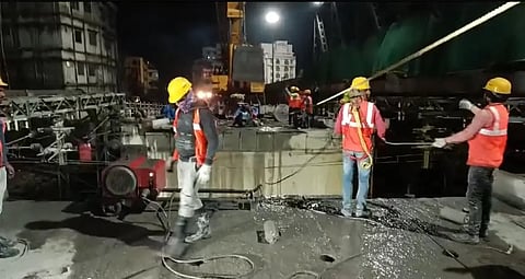 Construction of new road overbridge