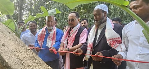 BTC EM Dr. Nilut Swargiary Lays Foundation Stone for Key Road Project in Dhansiri VCDC
