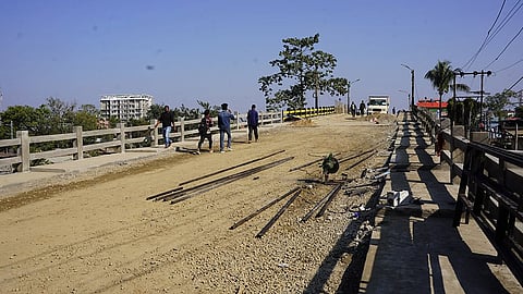 Nagaland: Road Over Bridge Repair near the Dimapur District Sports Council Nears Completion, Set to Enhance Connectivity