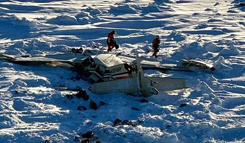 Crashed plane