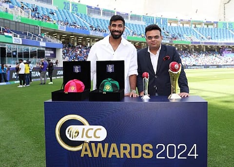 Jasprit Bumrah Receives ICC Awards From Jay Shah In Dubai