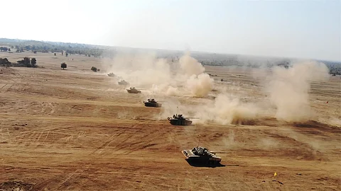 Indian Army’s Trishakti Corps Conducts Month-Long Live Firing Exercise with T-90 Tanks