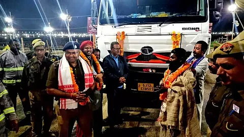 Assam: UP Fire Services Deliver Sacred Ganga Jal to Param Shivam Shiv Mandir