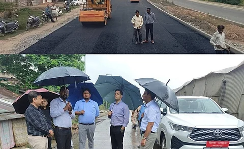 Assam: Sivasagar DC reviews four-lane highway construction work