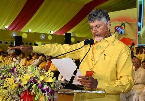 Andhra Pradesh Chief Minister N. Chandrababu re-elected as TDP President