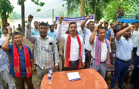 Assam: Protest against hydroelectric project on Kulsi river