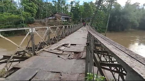 British-era suspension bridge