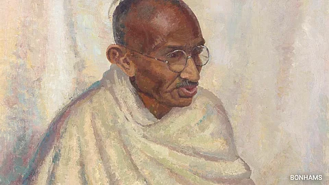 In London, a rare oil painting of Mahatma Gandhi sold for Rs 1.7 crore