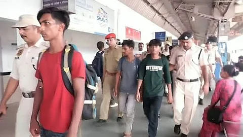 Arrested youth at the Bongaigaon Railway Station