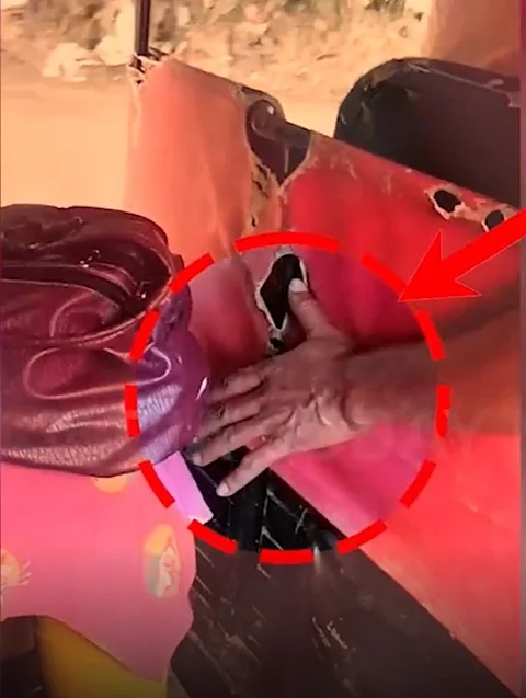 The incident that was captured in the camera
