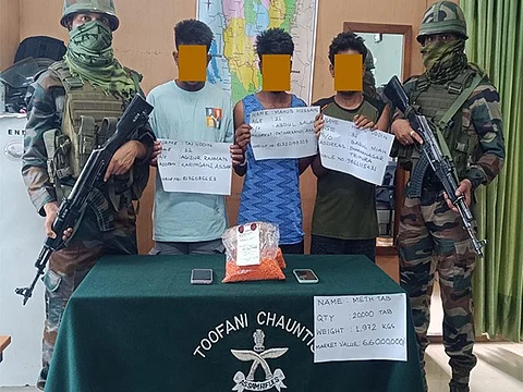 The Arrested youth along with the seized contraband