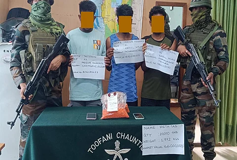 Assam Rifles recovers 1.97 kg of methamphetamine tablets worth Rs 6.6 Crores from Mizoram