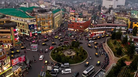 A hawk-eye view of the Shillong Police Bazaar area