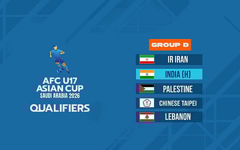 AFC U17 Asian Cup Saudi Arabia 2026 Qualifiers: India drawn with Iran, Palestine, Chinese Taipei, Lebanon