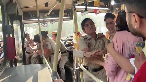 Delhi Cop Caught on Camera Slapping Woman Activist Amid Stray Dog Protests