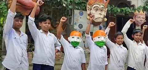 ASSAM: Majuli's Artists Paid A Special Masked Tribute To Celebrate Independence Day
