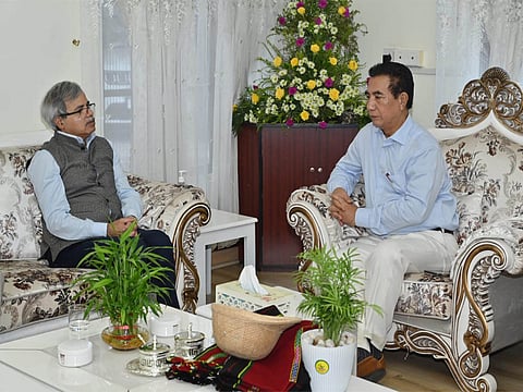 Railway Board Chairman & CEO Satish Kumar meets Mizoram CM Lalduhoma