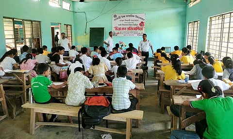 District-level drawing competition organized at Palengi High School