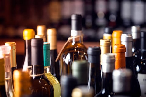 liquor bottles