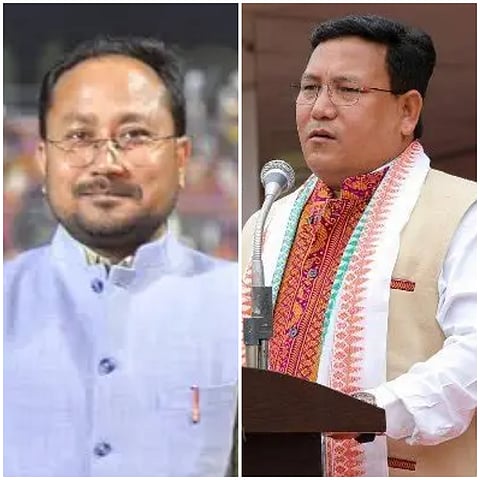 File Photo: UPPL candidate Nitul Swargiary in the left, UPPL Chief Pramod Boro in the right