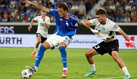 Italy thrash Estonia 5-0 with late surge in Gattuso debut
