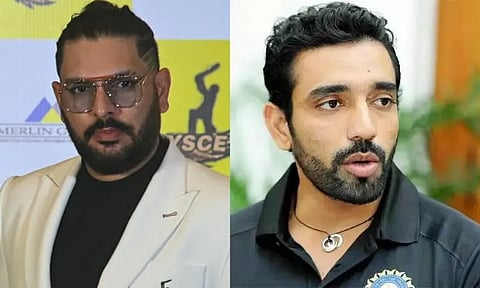 File photos of Yuvraj Singh and Robin Ythappa