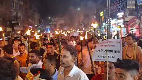 Image of Flood victims protesting