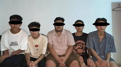 Image of the suspended students from Assam Don Bosco University