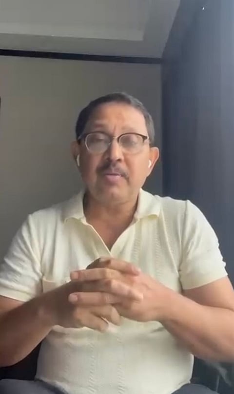 Image of NEIF chief Shyamkanu Mahanta defending himself