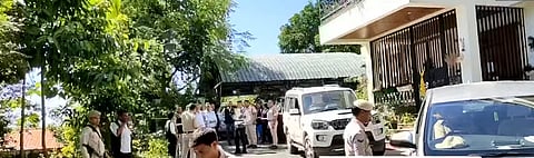 Image of SIT investigating NEIF chief organiser Shyamkanu Mahanta's residence