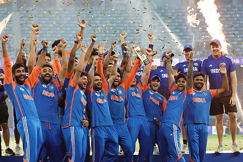 Image of Team India celebrating the win in the Asia Cup 2025