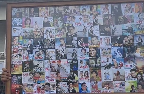 Image of the collage made by a student of 11th standard as a tribute legendary late singer Zubeen Garg at Jorhat