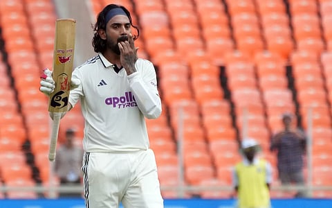 Ahmedabad Test: KL Rahul marks hundred with special tribute to daughter
