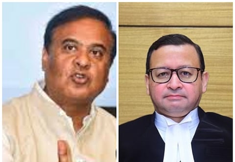 Left: Assam CM Himanta Biswa Sarma, Right: Justice Soumitra Saikia of Gauhati High Court (File Photo)
