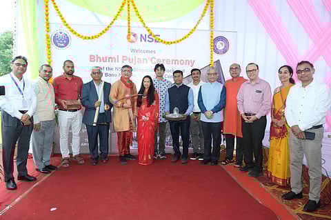 Image of the NSE members during the Bhumi Pujan Ceremony at Navi Mumbai