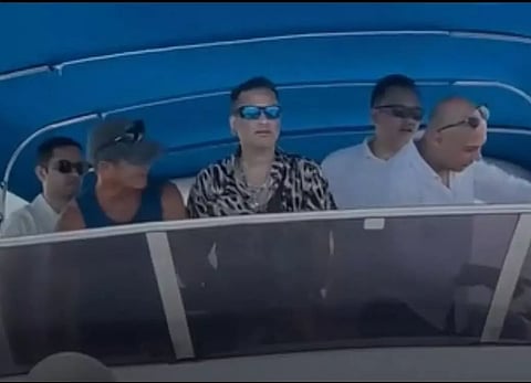 Image of Zubeen Garg on the Yacht with Assam Association members, few moments before he passed away