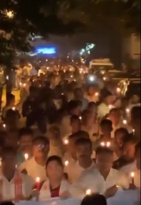 Image of Candlelight March for Justice of Zubeen Garg in Mangaldai