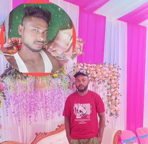 Image of the victim and the accused inside the circular icon